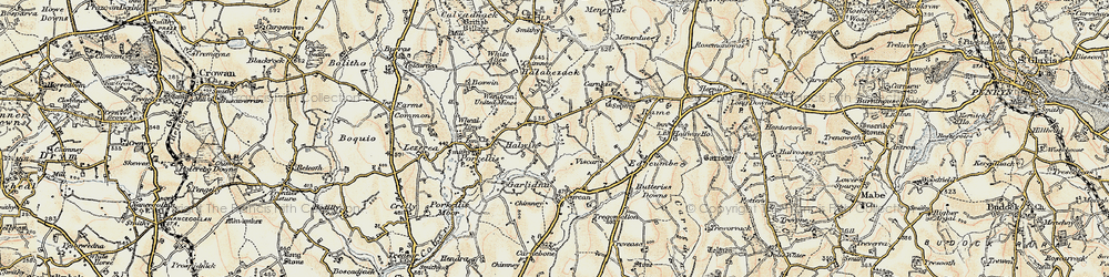 Old map of Medlyn in 1900