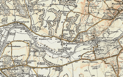 Old map of Medmenham in 1897-1909