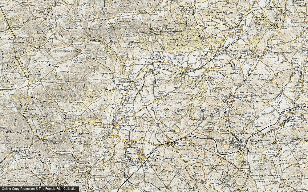 Old Map of Medomsley, 1901-1904 in 1901-1904