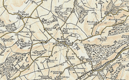 Old map of Medstead in 1897-1900