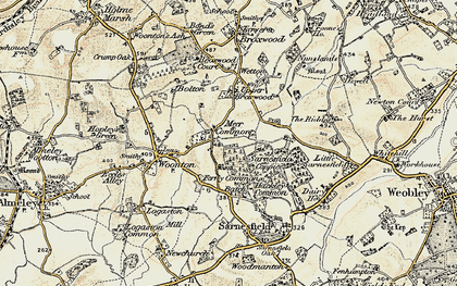 Old map of Whitehill in 1900-1901