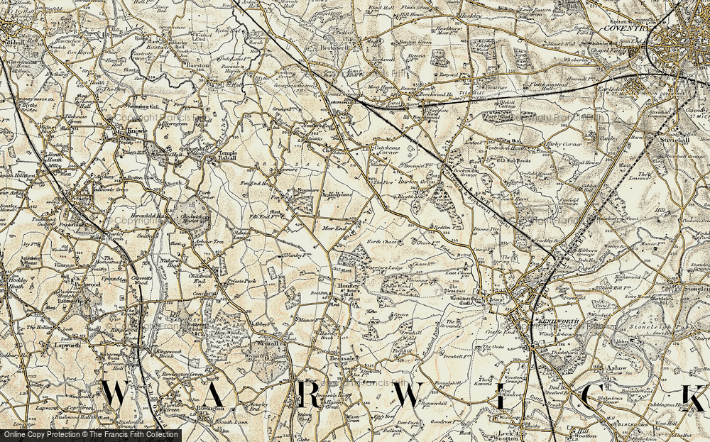 Old Map of Meer End, 1901-1902 in 1901-1902