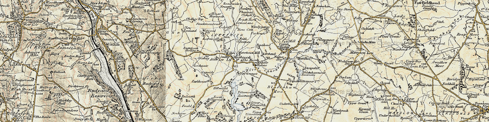 Old map of Alder Lee in 1902-1903
