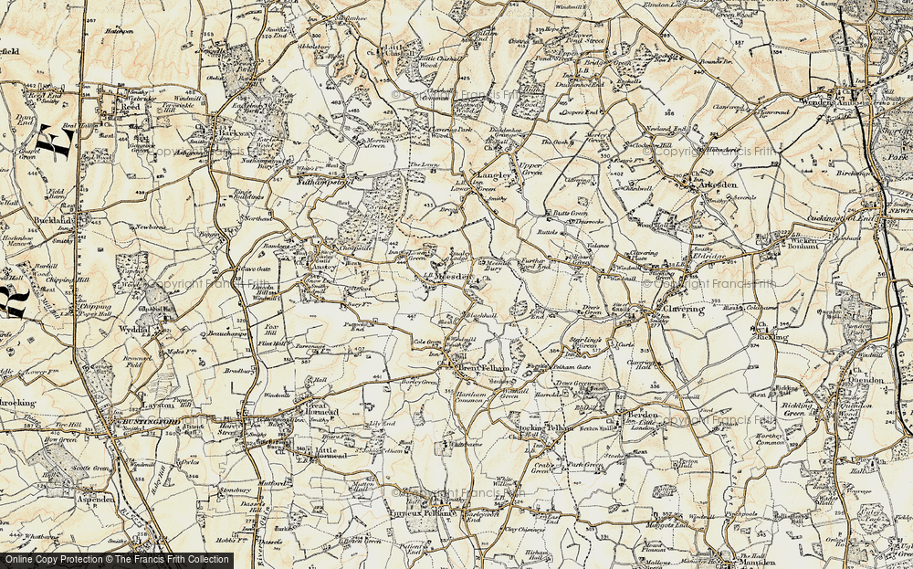 Old Map of Meesden, 1898-1899 in 1898-1899