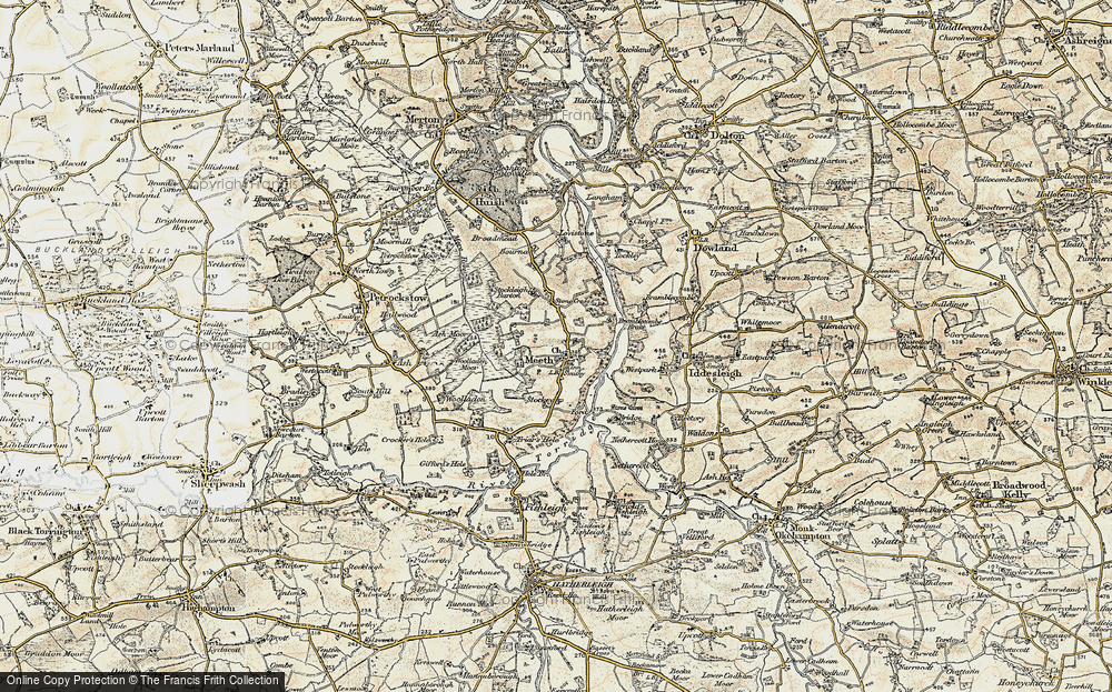 Old Map of Meeth, 1899-1900 in 1899-1900