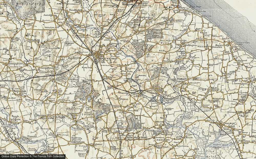 Old Map of Meeting House Hill, 1901-1902 in 1901-1902
