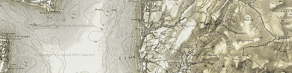 Old map of Blackhouse Moor in 1905-1906