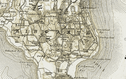 Old map of Meikle Kilchattan Butts in 1906