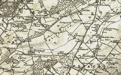 Old map of Meikle Whitefield in 1907-1908