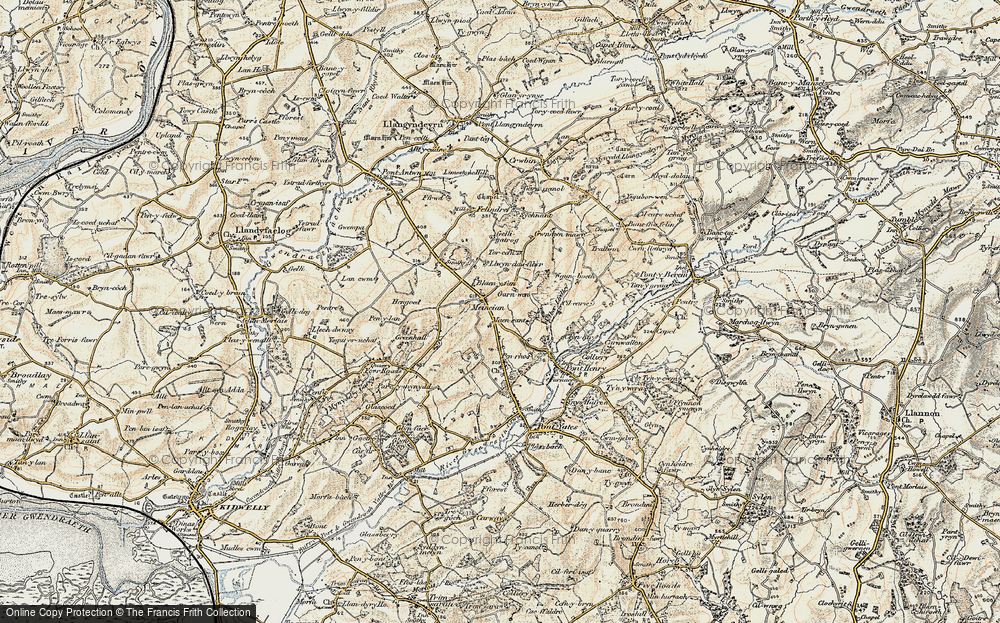 Old Map of Meinciau, 1901 in 1901