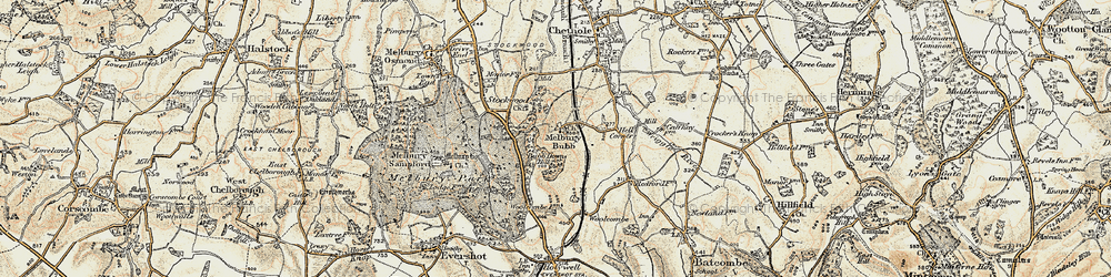 Old map of Melbury Bubb in 1899