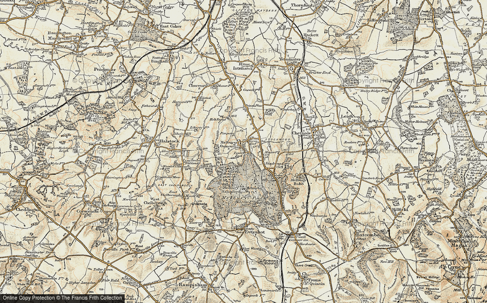 Old Map of Melbury Osmond, 1899 in 1899