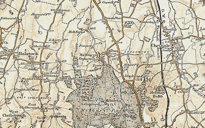 Old map of Melbury Osmond in 1899