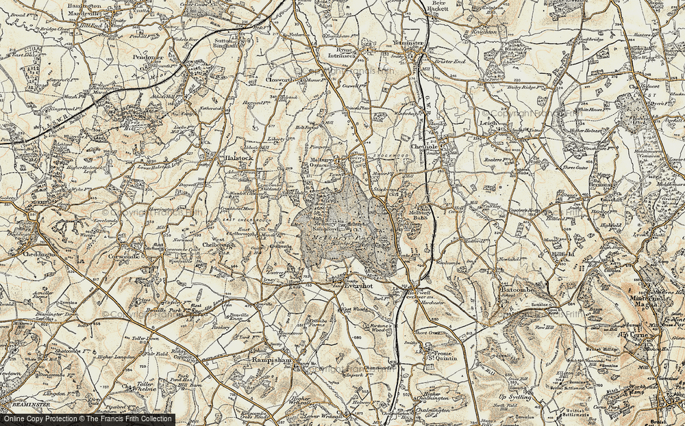 Old Map of Melbury Sampford, 1899 in 1899