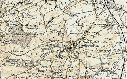 Old map of Melcombe in 1898-1900