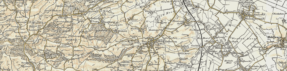 Old map of Boomer in 1898-1900