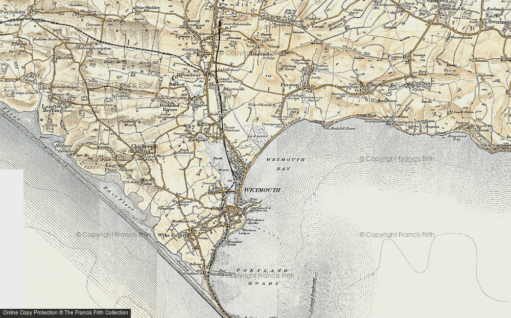 Old Map of Melcombe Regis, 1899 in 1899