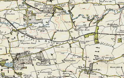 Old map of Meldon in 1901-1903