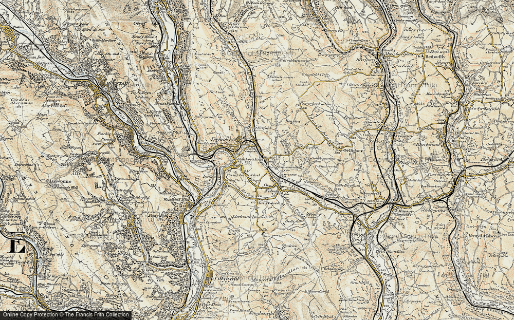 Old Map of Melin Caiach, 1899-1900 in 1899-1900