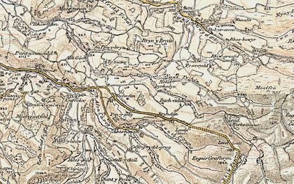 Old map of Melinbyrhedyn in 1902-1903