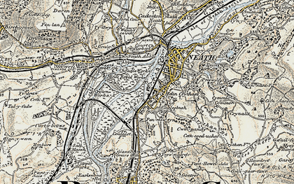 Old map of Melincryddan in 1900-1901