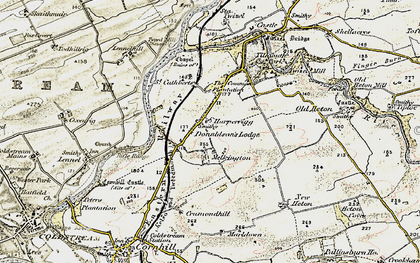 Old map of Twizel Mill in 1901-1904