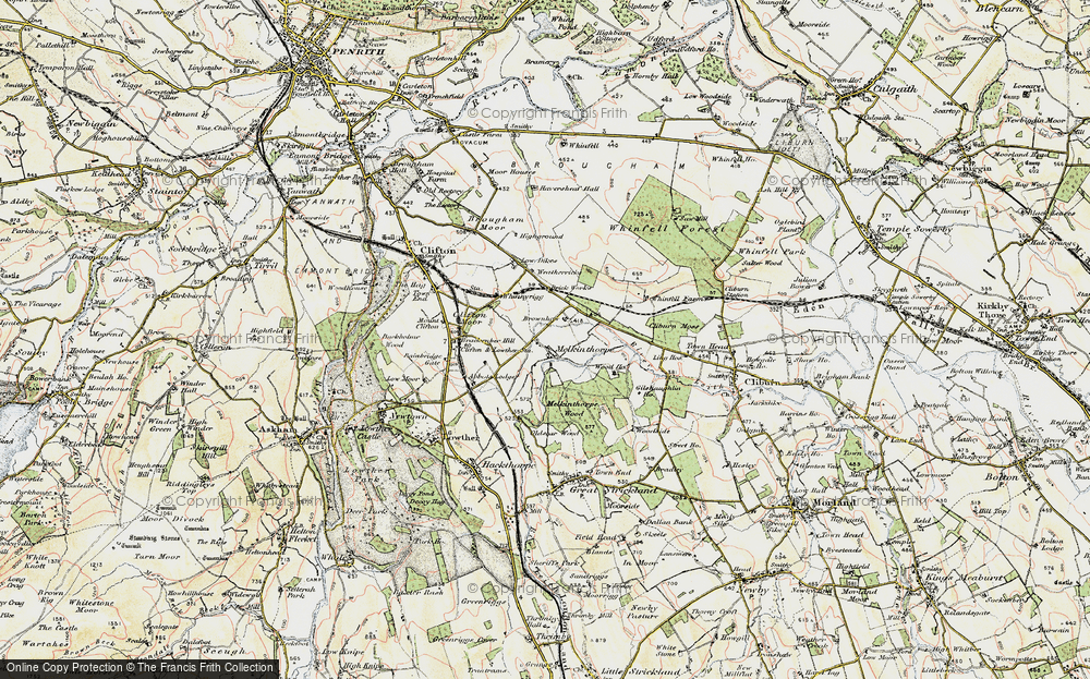 Old Map of Historic Map covering Leacet Hill in 1901-1904
