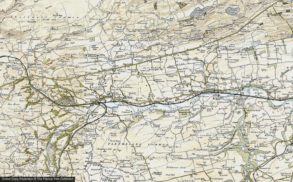 Old Map of Historic Map covering Woodhall in 1901-1904