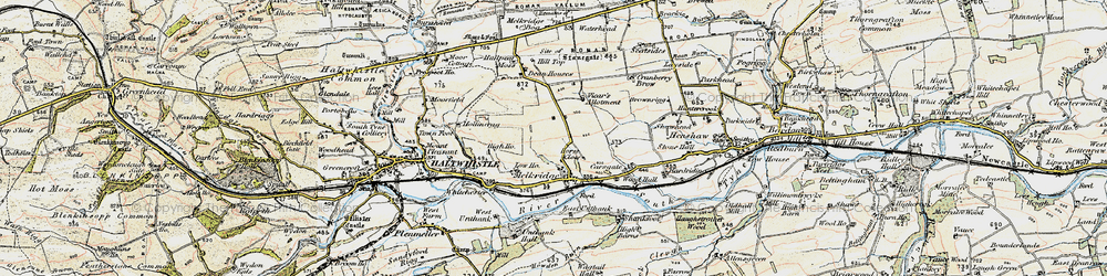 Old map of Woodhall in 1901-1904