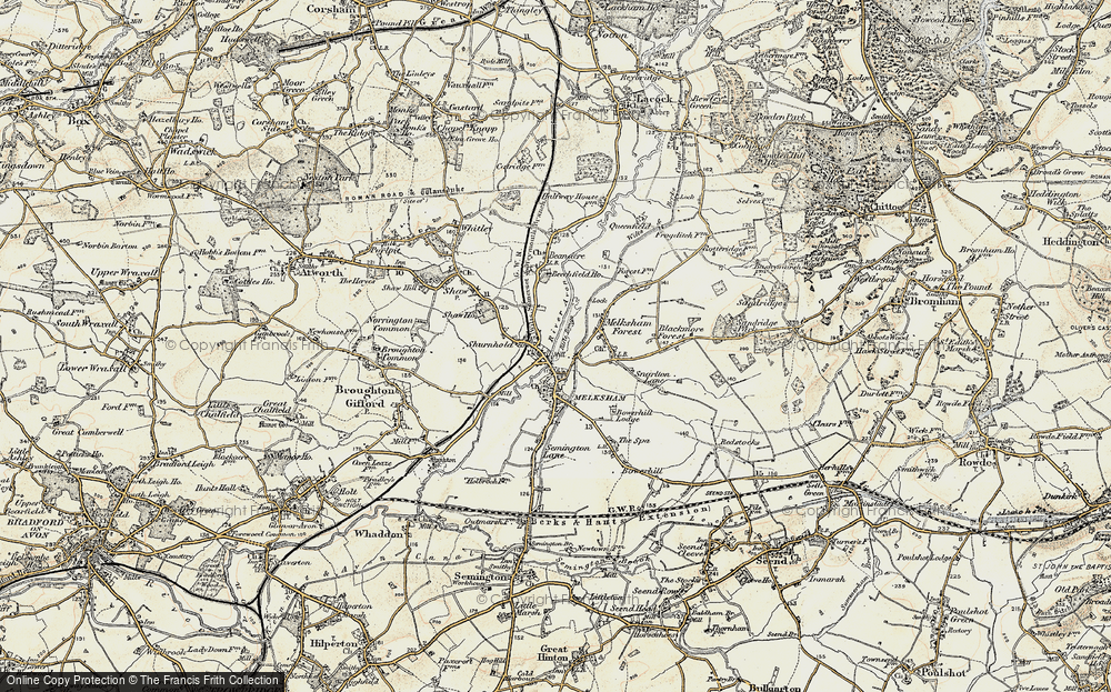 Old Map of Melksham, 1898-1899 in 1898-1899