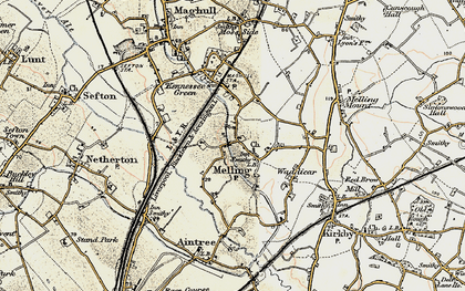 Old map of Melling in 1902-1903