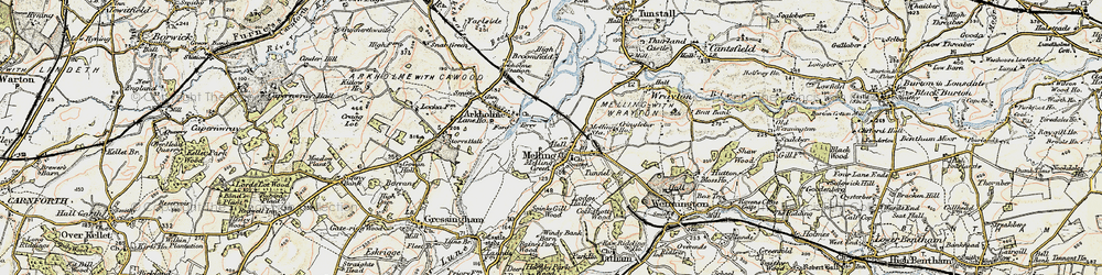 Old map of Melling in 1903-1904
