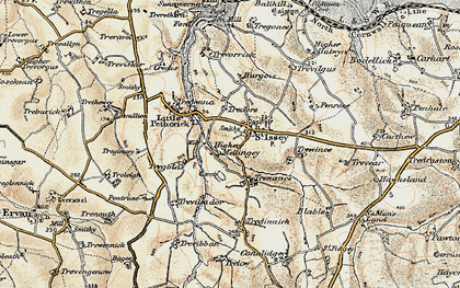 Old map of Mellingey in 1900
