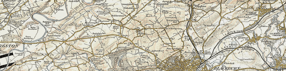 Old map of Birley Fold in 1903