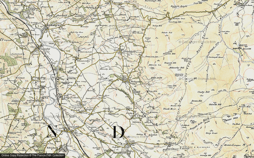 Old Map of Melmerby, 1901-1904 in 1901-1904