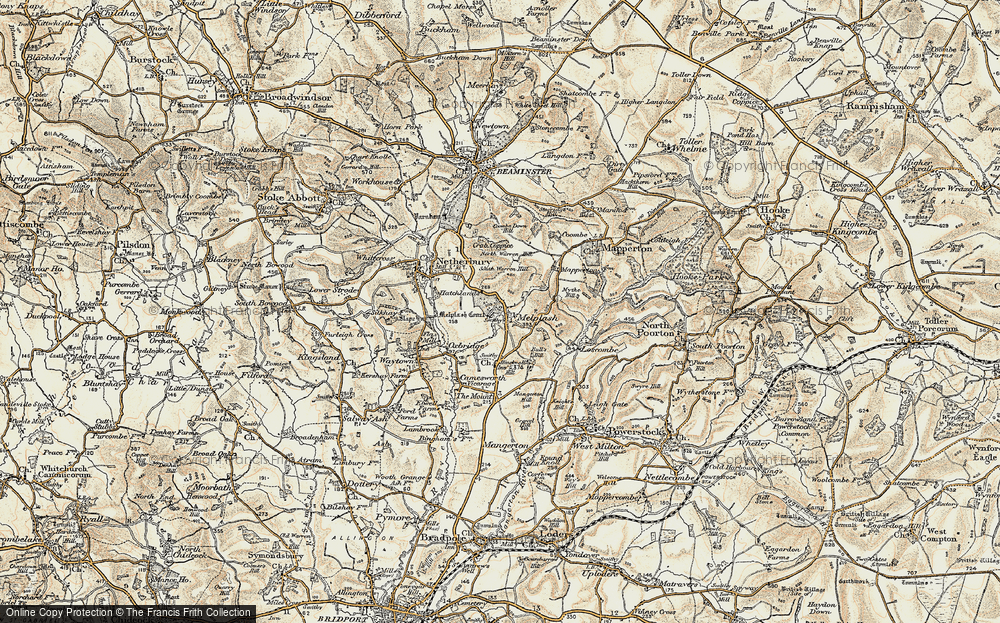 Old Map of Melplash, 1898-1899 in 1898-1899
