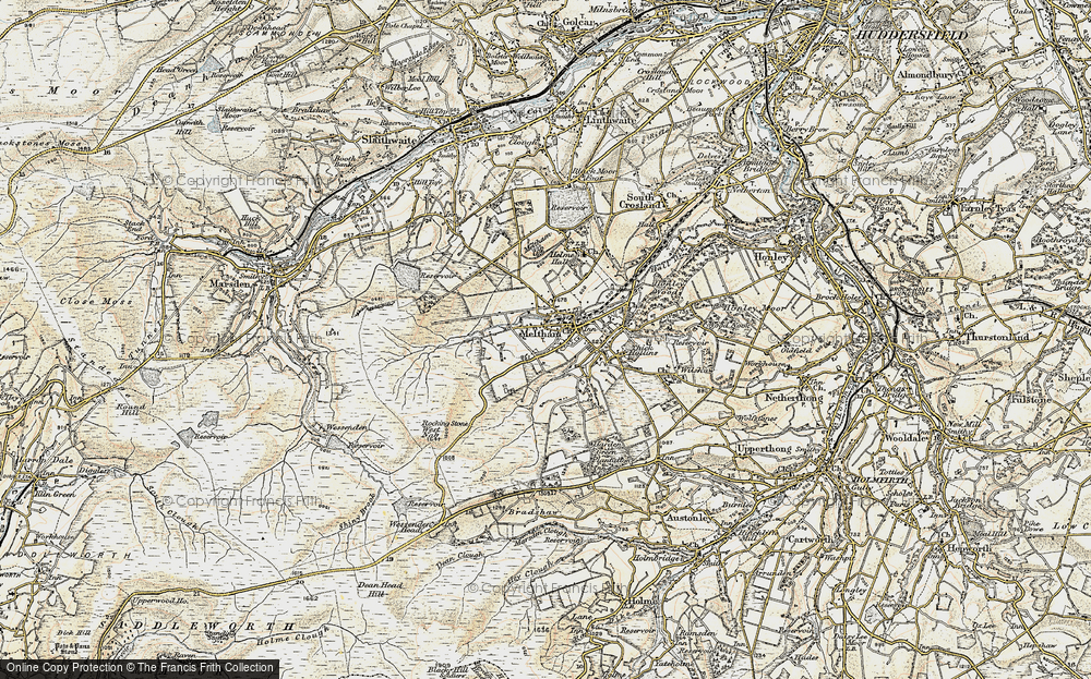 Old Map of Meltham, 1903 in 1903