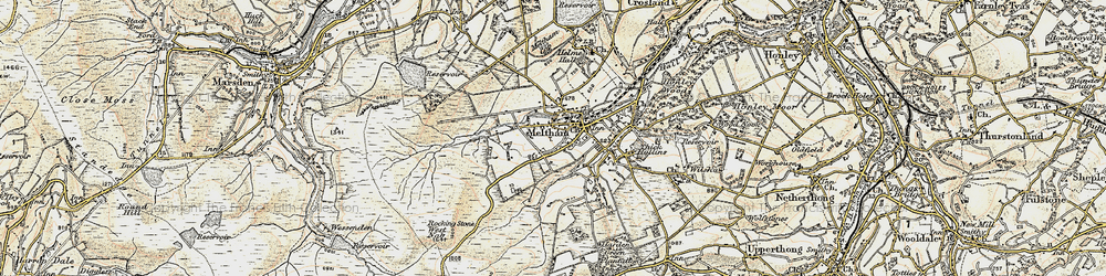 Old map of West Nab in 1903