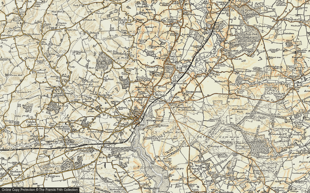 Old Map of Melton, 1898-1901 in 1898-1901