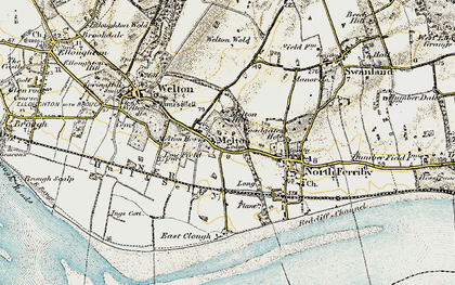 Old map of Melton in 1903-1908