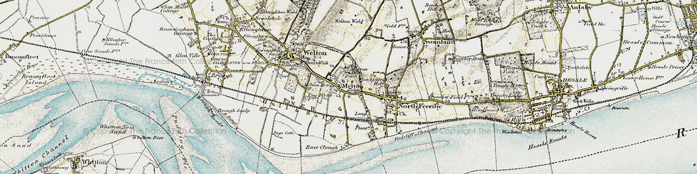 Old map of Melton in 1903-1908