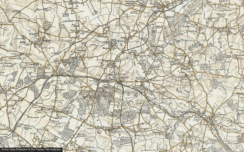 Old Map of Melton Constable, 1901-1902 in 1901-1902