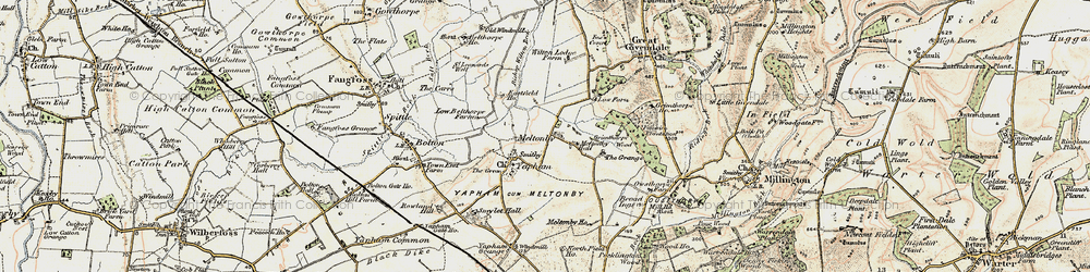 Old map of Meltonby in 1903