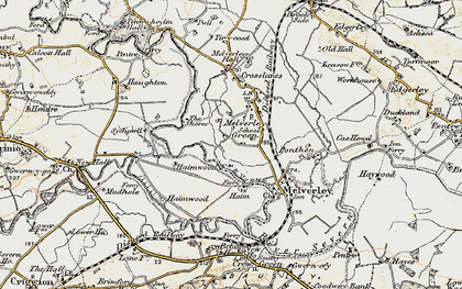 Old map of Melverley Green in 1902
