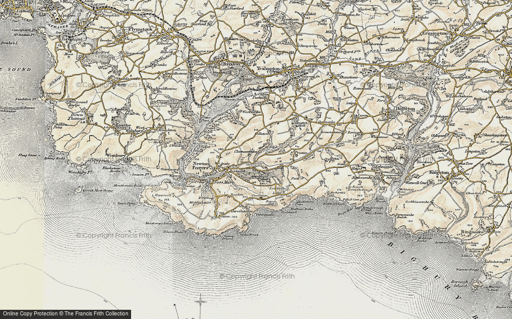 Old Map of Membland, 1899-1900 in 1899-1900