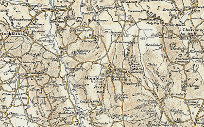 Old map of Membury in 1898-1900