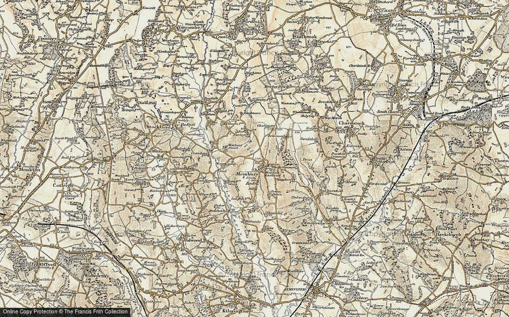 Historic Ordnance Survey Map of Membury, 1898-1900