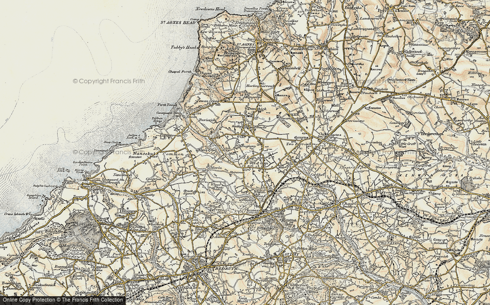 Old Map of Menagissey, 1900 in 1900