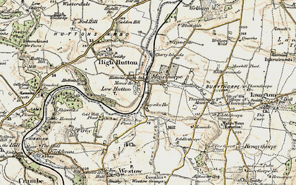 Old map of Menethorpe in 1903-1904