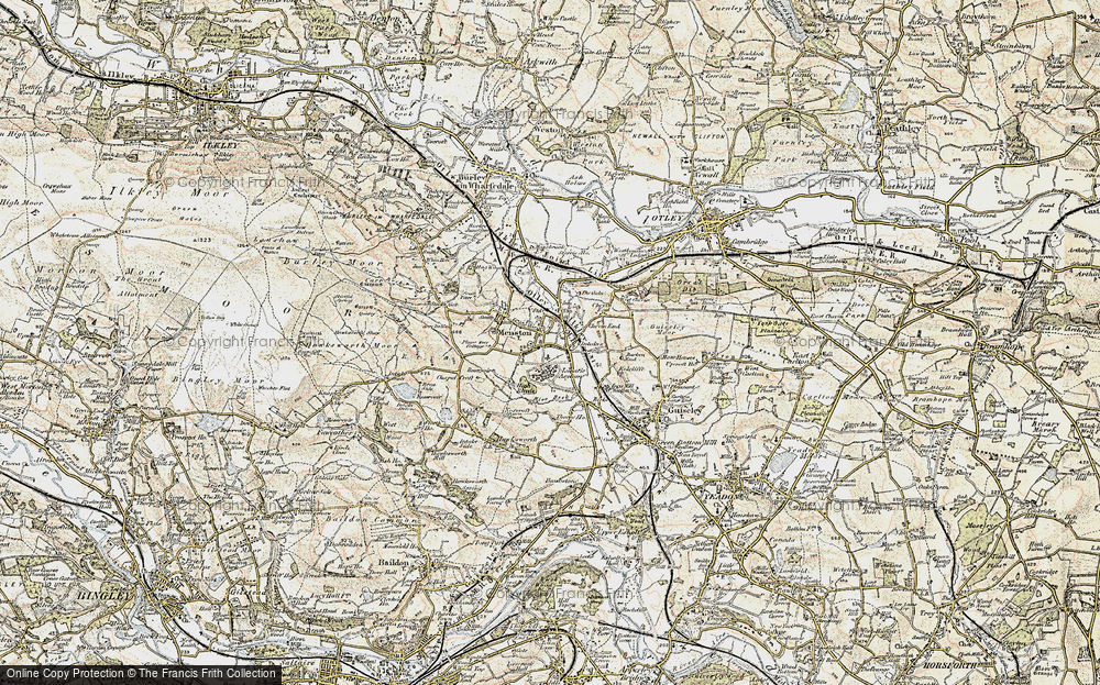 Old Map of Historic Map covering Mire Beck in 1903-1904